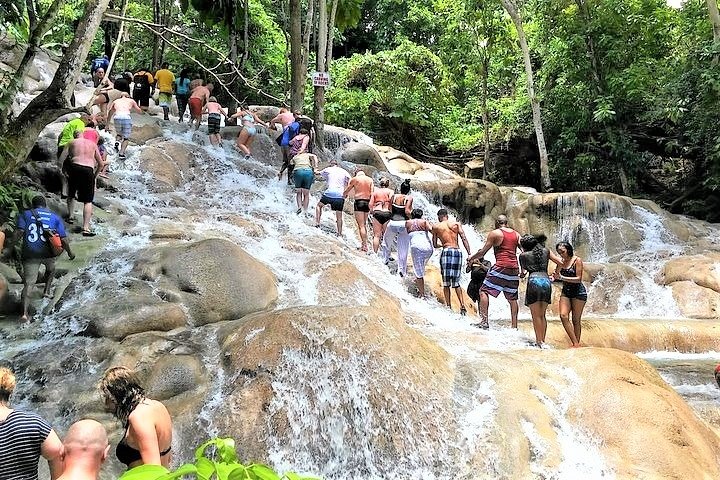 Blue Hole, Secret Falls, and Dunn's River Falls Combo Day-Trip from Montego Bay