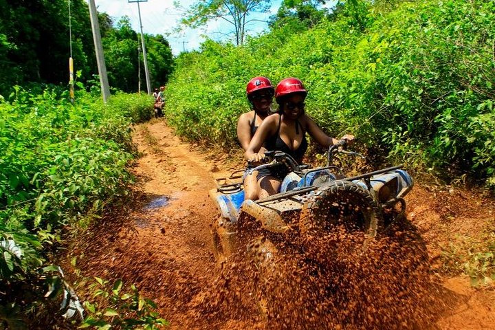 Best ATV Tour, Five Ziplines and Cenote Swim with Lunch and Transport Included 